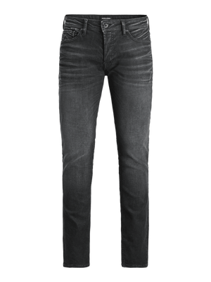 Mørkegrå straight slim fit jeans til mænd Tim
