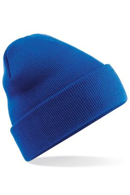 Blue hat in acrylic yarn
