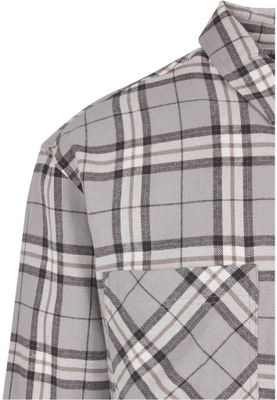 Long Oversized Grey Check Shirt