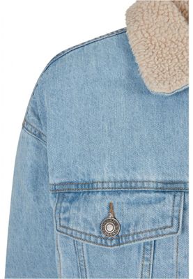 Ladies Oversized Sherpa Denim Jacket