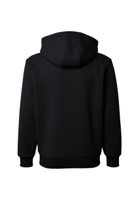 Huvtröja för barn med fluffy – svart