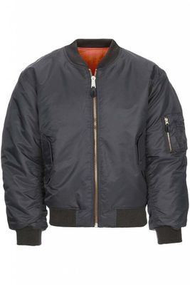 Dark gray MA-1 bomber jacket