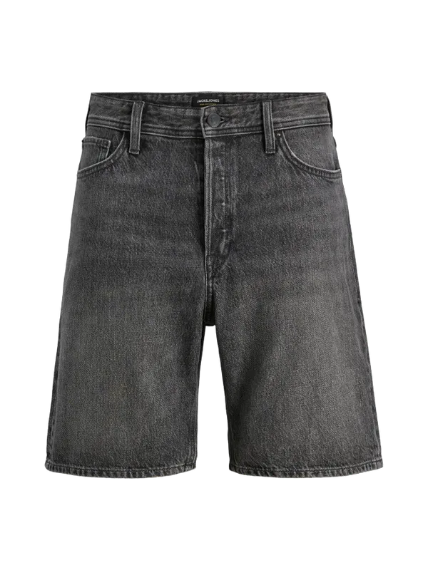Svarta stonewash shorts för män