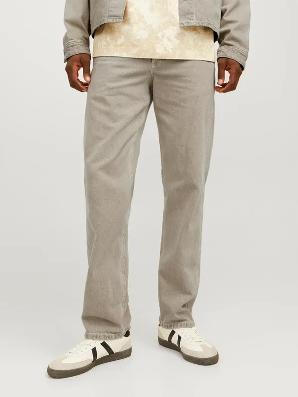 Gråbeiga loose fit jeans herr - EDDIE