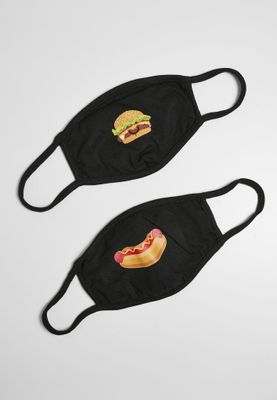 Mundskærm med burger og hotdog 2-pak