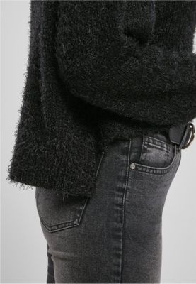 Feather sweater with a high neck