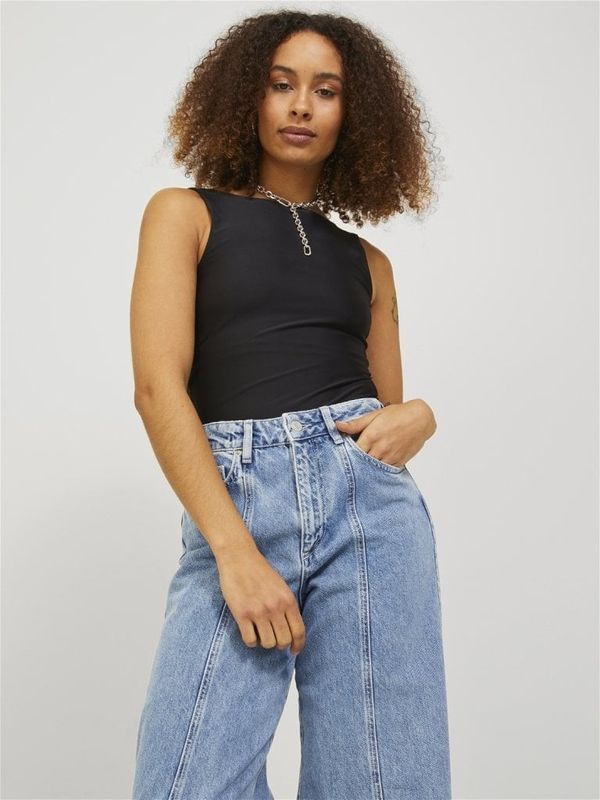 Sort slim fit tanktop til kvinder