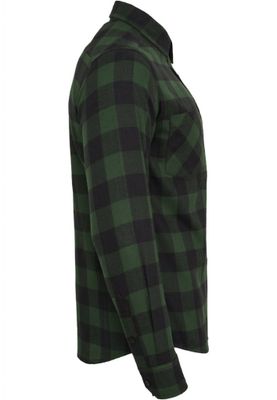 Flanelskjorte Ternet Sort/Mørkegrøn