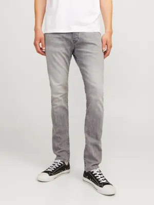 Grå slim fit jeans med stretch - GLENN