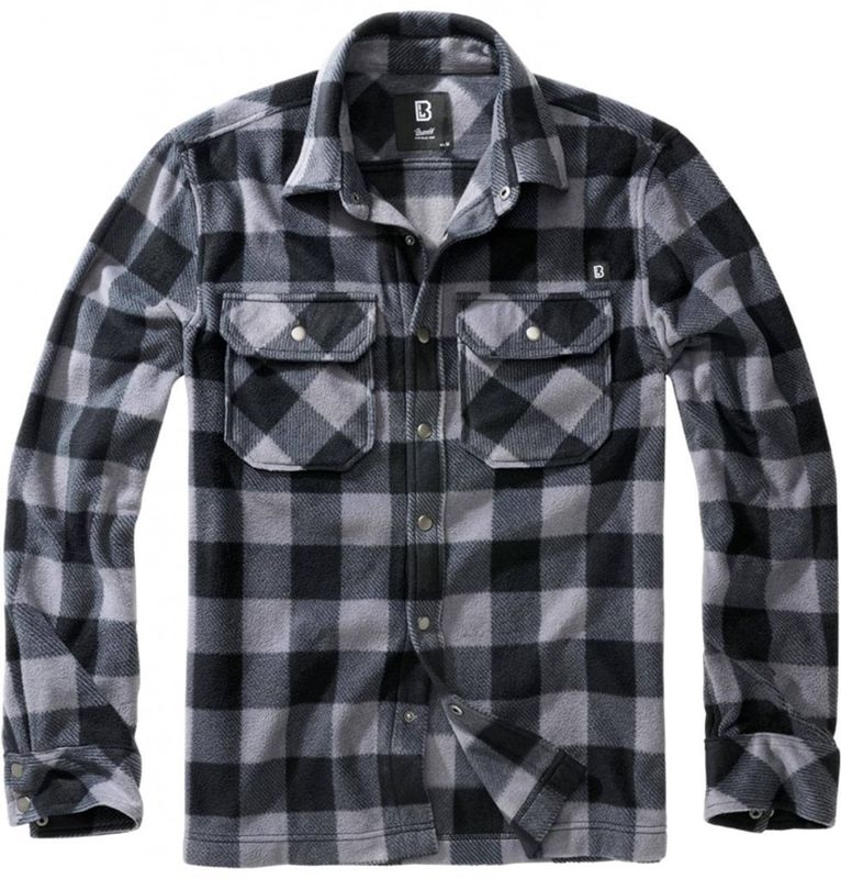 Lumber skjortejakke i fleece - grå/black