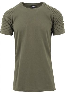 T-shirt with ribbed sleeves