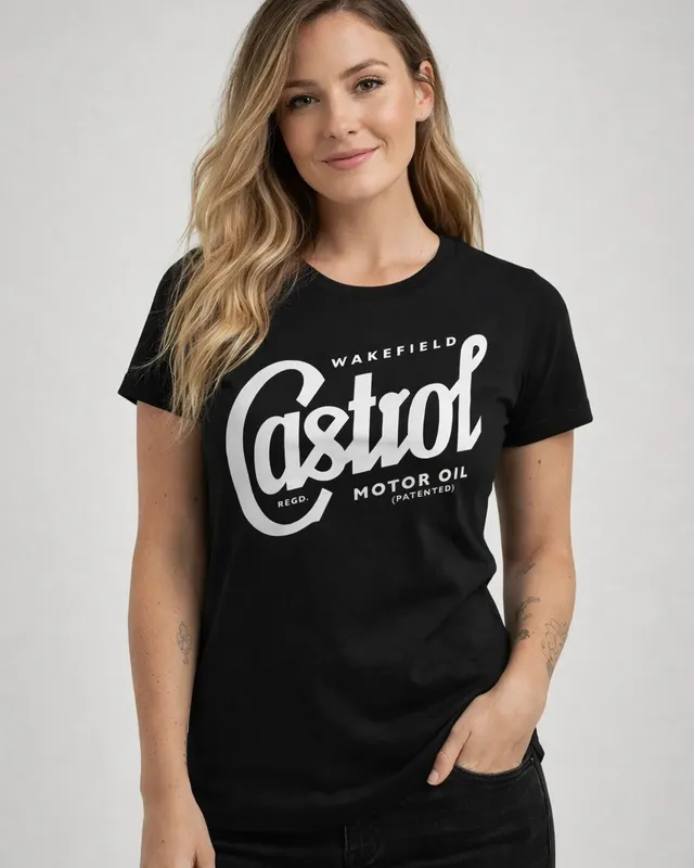 Castrol Script Logo T-shirt dam i svart