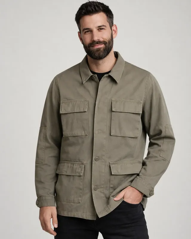 Brandit BDU Twill skjortjacka herr – olivgrön