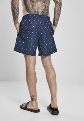 Skull and yacht AOP swim shorts