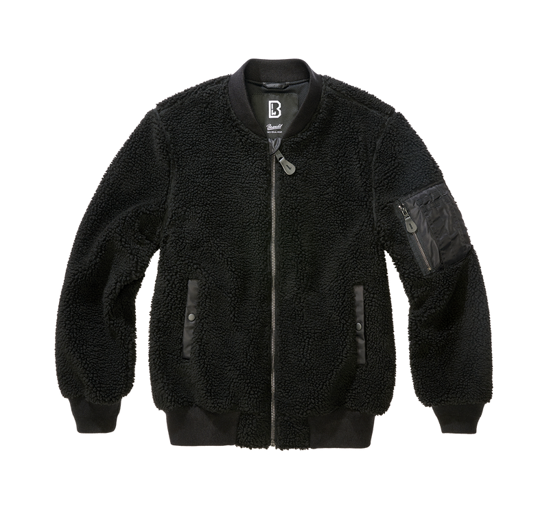 Brandit MA1 Sherpa teddyjacka herr – svart