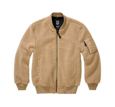 Brandit MA1 Sherpa teddyjacka herr – kamelbrun