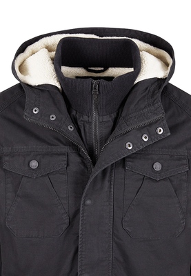 Brandit Meadow teddyfodrad jacka herr – svart