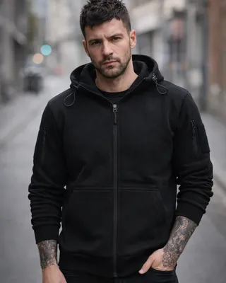 Tactical zipped hoodie