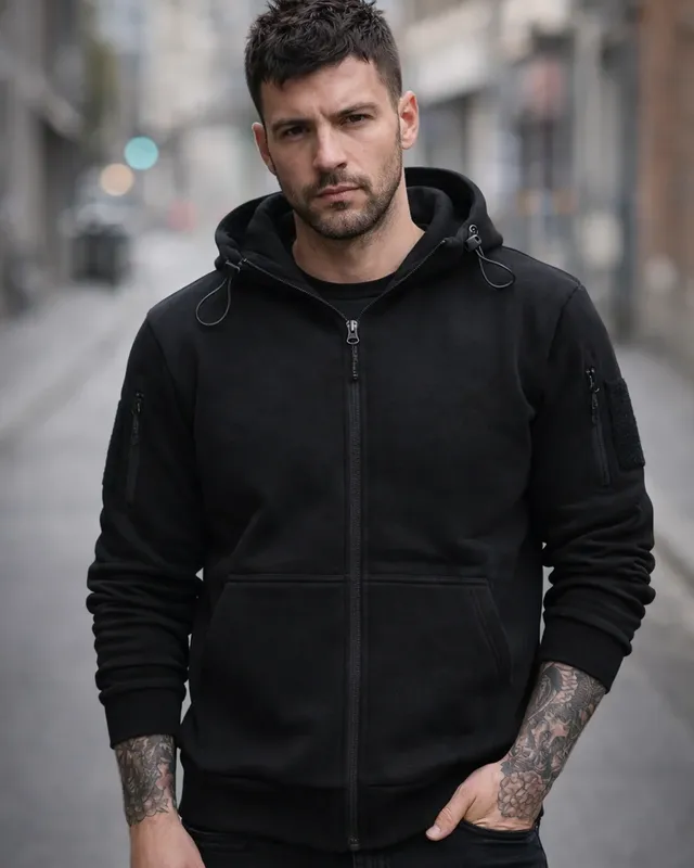 Tactical zipped hoodie