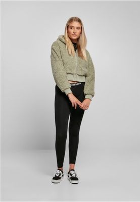 Short oversize teddy jacket