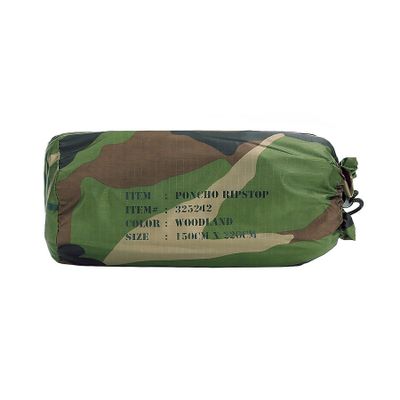 Poncho ribstop i woodland