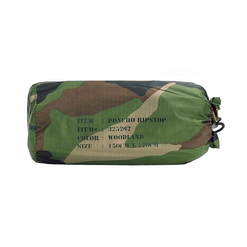 Poncho ribstop i woodland