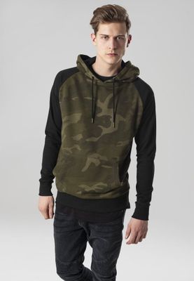 Camo Contrast Raglan Hoody
