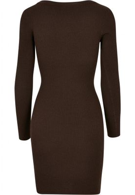 Ribbed dress with long sleeves