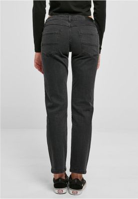 Ladies Low Waist Straight Denim Pants