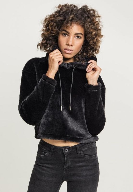 Ladies Oversize Short Teddy Hoody