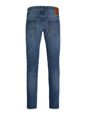 Blå super stretch slim fit jeans - GLENN