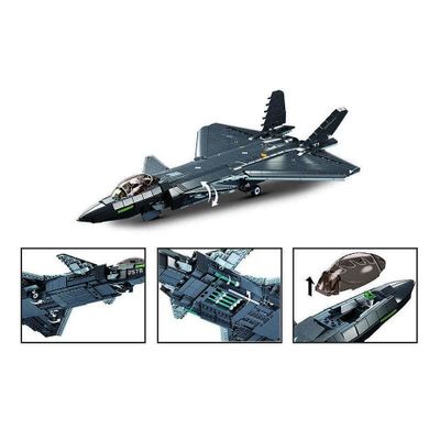 J20SS Stealth Aircraft Metal Coating Version - Sluban - M38-B1187