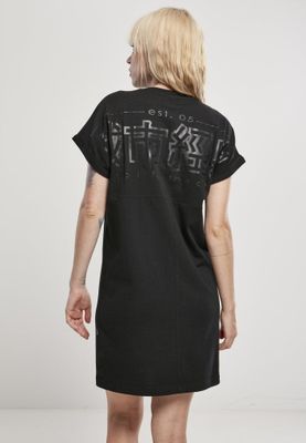 Sort kort kjole i t-shirt model