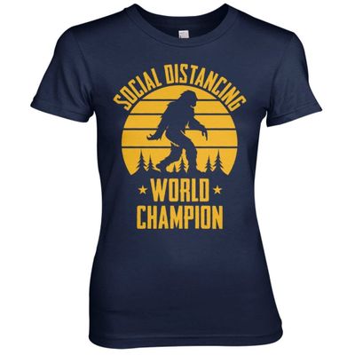 Social Distancing World Champion girly T-shirt