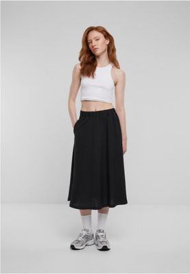Black long skirt in viscose