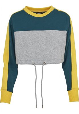 Short sweater with long arms and drawstring ladies