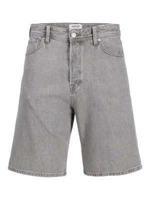 Grå baggy jeansshorts herr