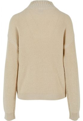 Women's oversized knitted sweater with zipper