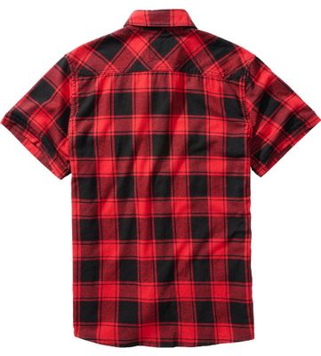 Short-sleeved flannel shirt red/black