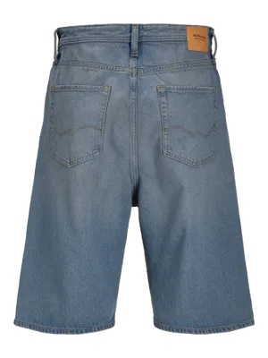 Klassiska Jeansshorts i Blå Denim för män