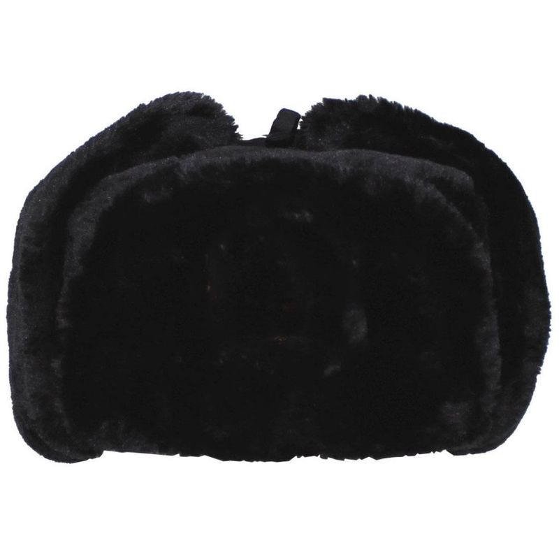 Black fur hat ushanka