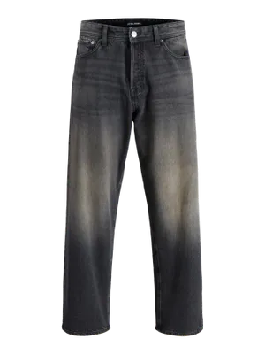 Svarta tvättade baggy fit jeans - ALEX