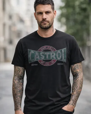 Castrol Vintage T-shirt i svart