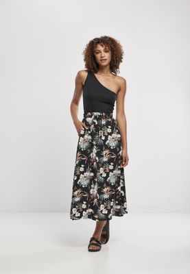 Long skirt in viscose fabric flower