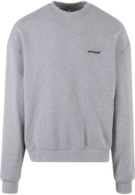 Logotyp bröst Upscale Core EMB Oversize Crewneck Tröja – heathergrey