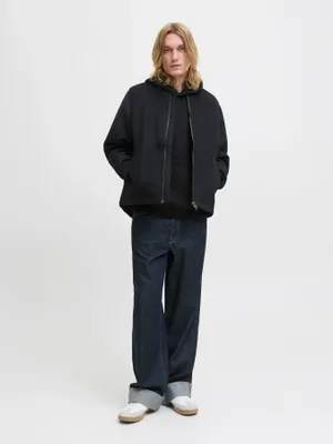 Avslappnad Hoodie Med Långa Ärmar