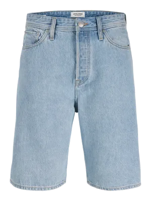 Baggy fit blå jeansshorts - herr