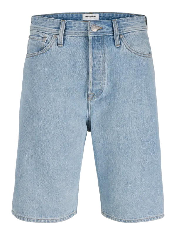 Baggy fit blå jeansshorts - herr