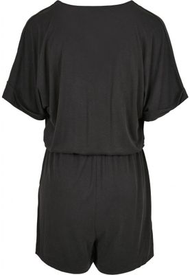 Short jumpsuit v-neck