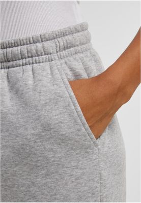 Långa mjukisshorts för dam – ljusgrå melerad